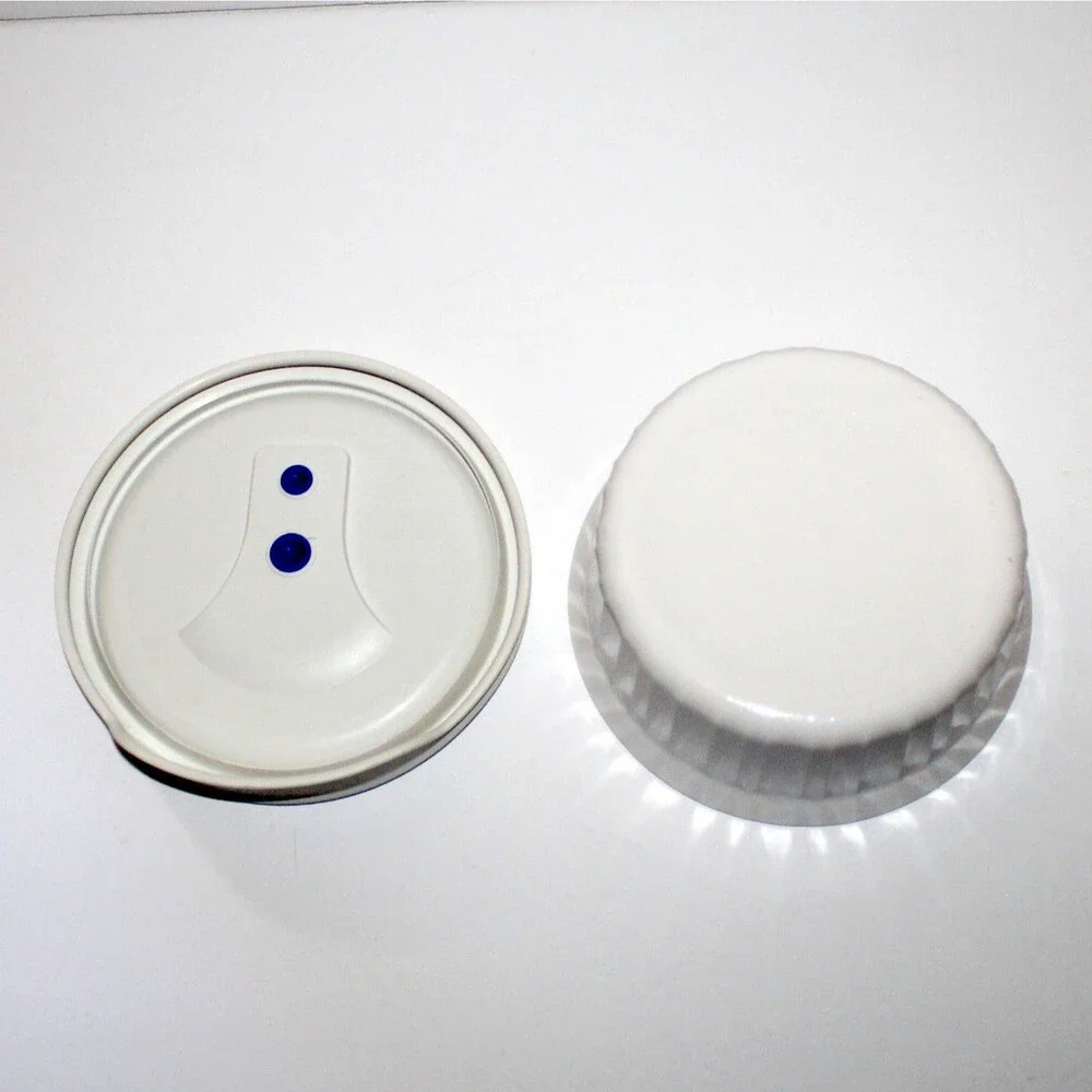Corning Ware Individual Casserole F 16 B with Plastic Vented Lid round white